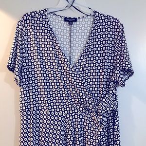 Perceptions (JCPENNEY) Navy and White Polka Dot Dress — Size 2-3X